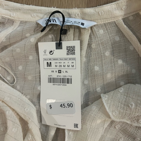 Zara ruffle front blouse - Picture 5 of 5